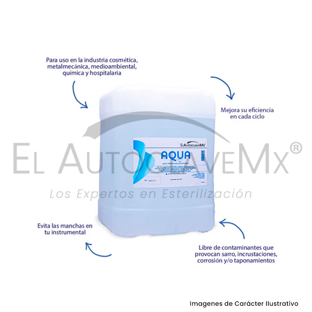 Agua Tridestilada para operación Autoclaves de vapor