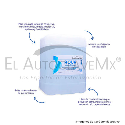 Agua Tridestilada para operación Autoclaves de vapor