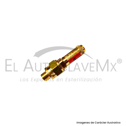 Safety Valve, PED, 1/4"MPTxDisch. H., Brass Body, Brass Seat, 5Bar